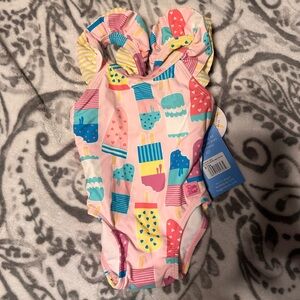 Rufflebutts 6-12m girls swim suit NWT